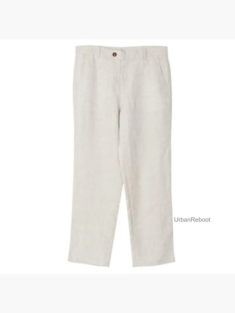 Linen Pants Smart Casual Trousers Summer with Pockets